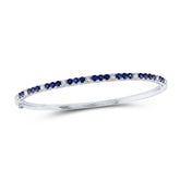 5/8CTW-DIA NK 1 3/8CTW-SAPP NATURAL GEM TENNIS BANGLE